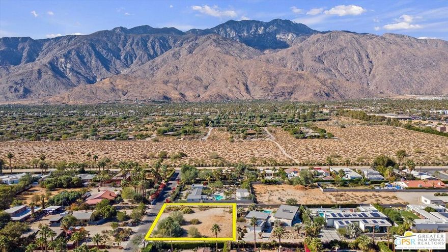 Here's a rare and special opportunity in Palm Springs.  We are offering one of the last remaining flat, prime parcels of land in the highly sought-after Araby neighborhood. This over-half-acre lot boasts fabulous mountain views on three sides, creating the perfect backdrop for your future home. Situated at the corner of Anza Trail and Rancho Vista Trail, the property is the final site along Rancho Vista Trail, a street known for its collection of modern homes designed by renowned architects such as Lance O'Donnell and Jim Jennings. There is also the exciting possibility of acquiring plans for a fully realized home on this lot by architect Jim Jennings.  Make your dream happen by building your dream home in one of Palm Springs' most desirable locations.