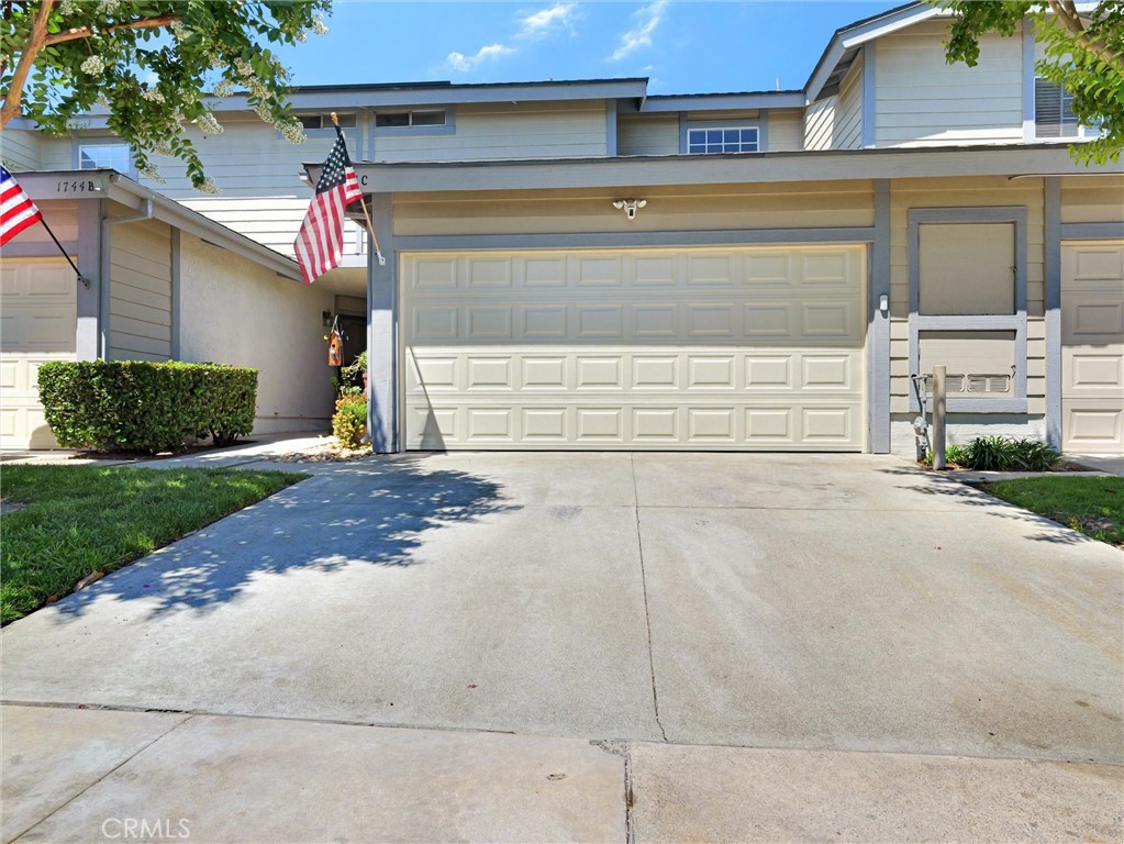 This light and bright 2-bedroom 2.5 bath two story townhome with 2 car attached garage plus full driveway is situated near the end of a cul-de-sac in the highly desirable Corona community of The Gallery. This townhome features a large living room with vaulted ceilings and a slider leading to the private back patio, open kitchen with peninsula seating and plenty of cabinets, separate dining area with ceiling fan and 1/2-bathroom downstairs. Upstairs you'll find the large primary suite, walk in closet with mirrored doors and vaulted ceilings. The 2nd bedroom also has vaulted ceilings and its own bathroom with tub/shower combo, tiled floors and linen storage. New interior paint and garage door, Central air and heating units are less than 10 years old, laundry hook ups in the garage. The community features a pool, spa, walking paths and greenbelts. It is situated close to schools, parks, restaurants and shopping, including The Crossings and Dos Lagos.