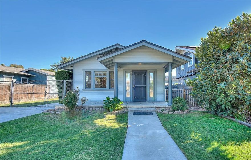 Welcome to 656 E. Columbia Ave, Pomona, CA — Move-In Ready Vintage Charm!

Discover this inviting 2-bedroom, 1-bath Craftsman-style home located near the highly desirable Lincoln Park neighborhood of Pomona. Full of character, this single-story residence features classic clapboard siding, a single-car detached garage, and sits on a spacious 6,236 sq. ft. lot — offering endless possibilities for outdoor living, RV parking, a workshop, or even an ADU (buyer to verify zoning and permitted uses).

Step inside to find a bright and open floor plan with tile flooring, high baseboards, and wide casings throughout. The updated kitchen showcases beautiful natural wood cabinetry paired with granite countertops. Both bedrooms are generously sized, and the full bathroom features a modern vanity with quartz countertop, tiled shower-over-tub, and fresh finishes.

The home retains its vintage charm while offering modern updates, including fresh interior and exterior paint and a lifetime composition shingle roof. Enjoy easy access to nearby amenities, freeways, parks, and all that the vibrant Pomona community has to offer.

This move-in ready gem is waiting for your personal touch — don’t miss the opportunity to make it yours!