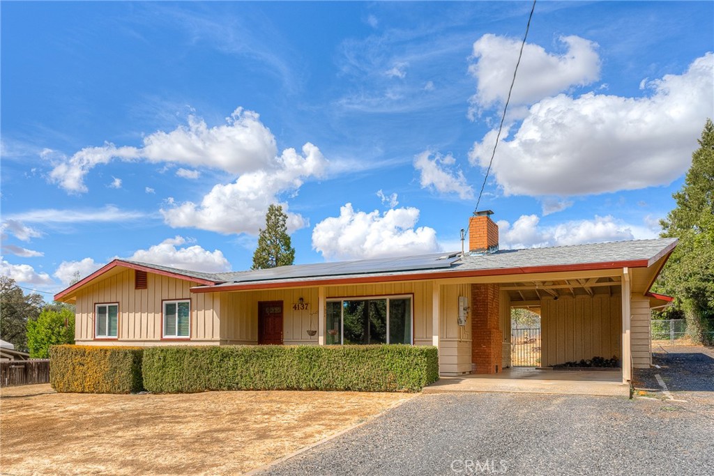 Charming Home on Nearly an Acre with Upgraded Features in an Ideal Location.....
Nestled on just under an acre, this well-maintained 3-bedroom, 1.75-bath home offers space, comfort, and versatility. A circular driveway welcomes you to the property, which includes a large carport with an attached shop/storage building, additional parking, and gated access to the expansive fenced backyard.
Step inside to find a beautifully remodeled kitchen featuring a stainless steel cooktop, oven and a microwave. There is ample counter space, generous storage, and a breakfast bar—perfect for casual dining and entertaining. Both bathrooms have been recently updated with modern finishes, and the convenient laundry area includes a sink, washer, and dryer.
The spacious living room boasts a large picture window that fills the space with natural light, and a cozy wood-burning fireplace for those cooler evenings. The primary bedroom includes two separate closets and direct access to the backyard, just steps from the gazebo and newer spa.
Outside, enjoy a small shed for extra storage, and endless possibilities in the fenced backyard—garden, play, or entertain.
Located just minutes from Lake Oroville, enjoy year-round fishing, boating, biking, and hiking. Plus, you're only a few miles from shopping, medical offices, and Oroville Hospital.
Don’t miss your chance to own this lovely home and property in a prime location—schedule your private showing today.
