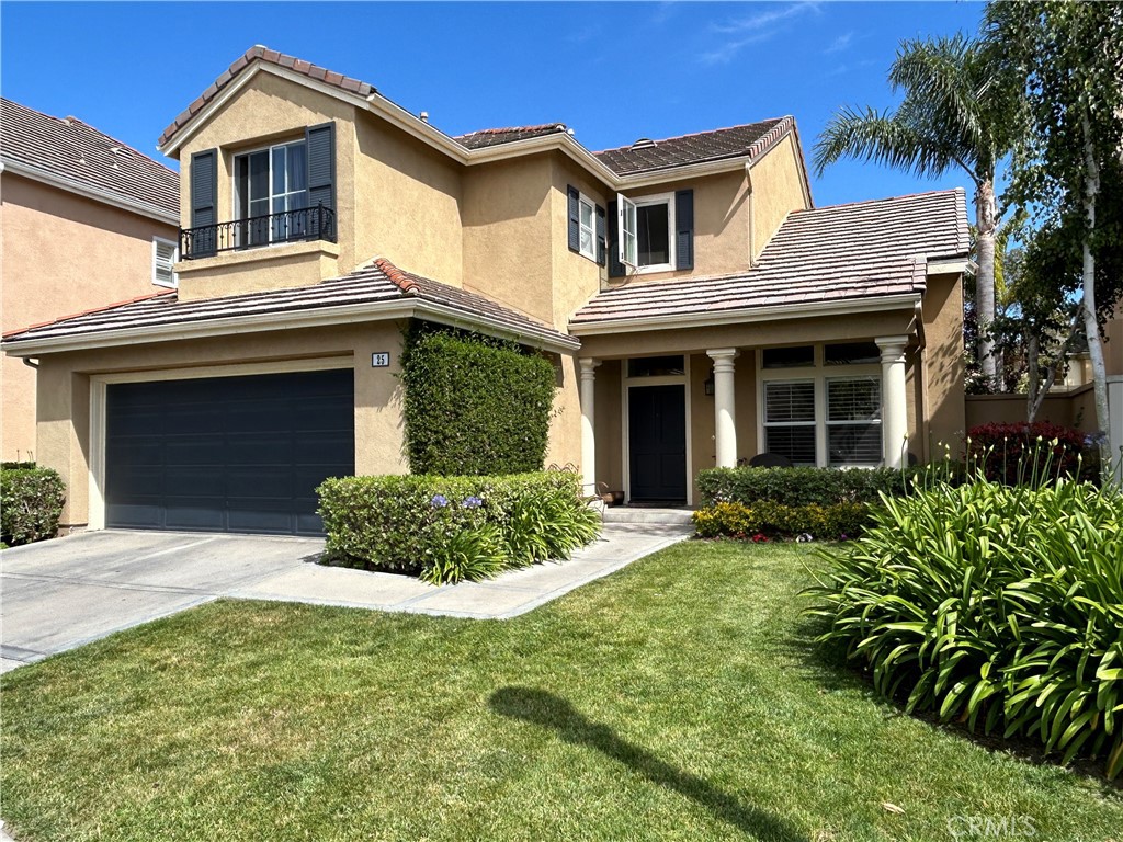 Beautiful 4 Bedroom 3 Bath expanded floor-plan in a private end of cul-de-sac location home in the gated St. Michel Community! Two Story, Wood Plantation Shutters, Custom Paint, recent exterior paint, large formal living Room with Cathedral Ceilings, Family Room with Fireplace, Open Kitchen includes Bosch Stainless Steel dishwasher, dual electric oven, 5 burner gas stove top, , built-in Bosch micro wave. All 4 Bedrooms Located Upstairs, fourth bedroom with double doors can be used an office or study, New Moen Kitchen and Bath fixture. Master Bedroom with Vaulted Ceilings, spacious bathroom with dual wash basin vanity, separate tub and glass shower enclosure, spacious walk-in closet. 2-Car Attached Garage, plenty of upgrade ceiling shelf storage with direct access to house from garage, EV Charging station, Tranquil Backyard with in-ground spa (new pump, filter and Smart Technology), built-in BBQ island with Lynx BBQ gas grill. Adjacent to FOB controlled community common area with playground, no rear neighbor. Recent installed water heater and circulating pump, PEX plumbing, and roof tune-up. Beautifully Landscaped and much more! Steps to Community Pool & Spa, BBQ & pool furniture! Enjoy the Association Amenities with Parks, sports fields, Tennis, Pickleball & Basketballs Courts! Walking distance to Newport Coast Community Center and Newport Coast Shopping center includes food, Pavilions, banking, services etc. School bus pick up at front community gate. Paseo walk ways throughout the community in well maintained common areas.