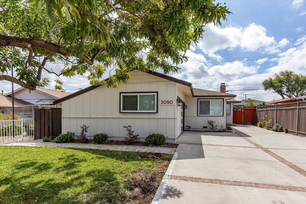 This beautiful modern ranch home was extensively remodeled in 2020 and features a perfect blend of modern updates and timeless charm. At that time the furnace, ducting, water heater, copper piping new dual pane windows and 200 Amp electrical panel were all installed. There is a Nest thermostat, LED lighting, hardwood flooring and Spanish style tile flooring in the bathrooms. The kitchen is a true showpiece with marble countertops, a white subway tile backsplash, and stainless steel appliances. Both bathrooms were remodeled with a tile shower, new vanity, and tub. Step outside to a private backyard retreat with a paver patio, ideal for relaxing or entertaining. Two car garage with Washer and Dryer and epoxy flooring. Sought after Santa Clara location with Santa Clara utilities, and easy access to Apple Campus & local technology companies, great shopping and dining options nearby. Must see to appreciate all this home has to offer- prepare to be impressed!