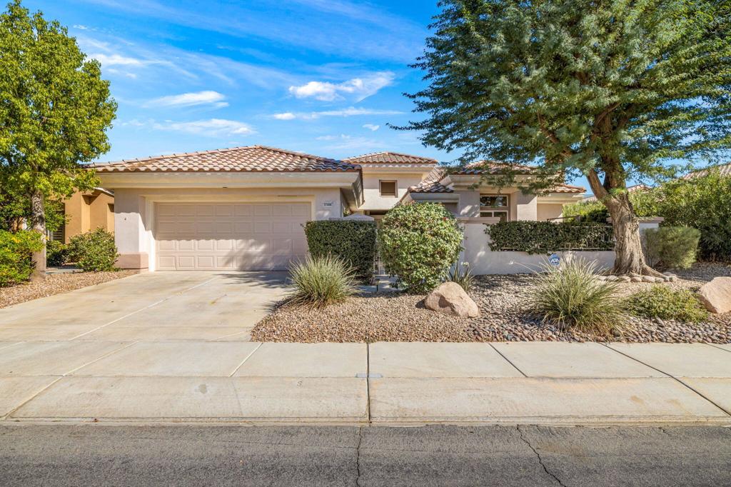 Beautifully furnished Baccarat model in 55+ Sun City Palm Desert Community - Move-In Ready Rental!Fully furnished and thoughtfully designed, this light-filled residence features soaring ceilings and a wall of windows that invite in the morning sun and provide a bright, cheerful atmosphere throughout the day.The open-concept layout seamlessly connects the kitchen, dining, and family room areas--perfect for both relaxed everyday living and entertaining guests. The kitchen offers generous counter space and overlooks a beautifully landscaped east-facing backyard, creating a tranquil view to start your day.The spacious primary suite is a true retreat, featuring a charming bay window, dual vanity, walk-in shower, and a soaking tub for ultimate relaxation. A second bedroom is located near a full guest bath, ideal for visitors or a home office setup.As a resident of Sun City Palm Desert, you'll enjoy access to an impressive array of resort-style amenities. The community features three expansive clubhouses with state-of-the-art fitness centers, indoor and outdoor pools, meeting spaces, and social event venues. For the active lifestyle, there are two championship golf courses, as well as tennis, pickleball, and bocce ball courts. Miles of scenic walking and biking trails wind through the beautifully landscaped grounds, and there's even a dog park for your furry companions. Over 70 clubs and social groups make it easy to meet new friends and explore new interests, while on-site dining options, including restaurants and a coffee shop, offer convenient and delicious meals just steps from home.