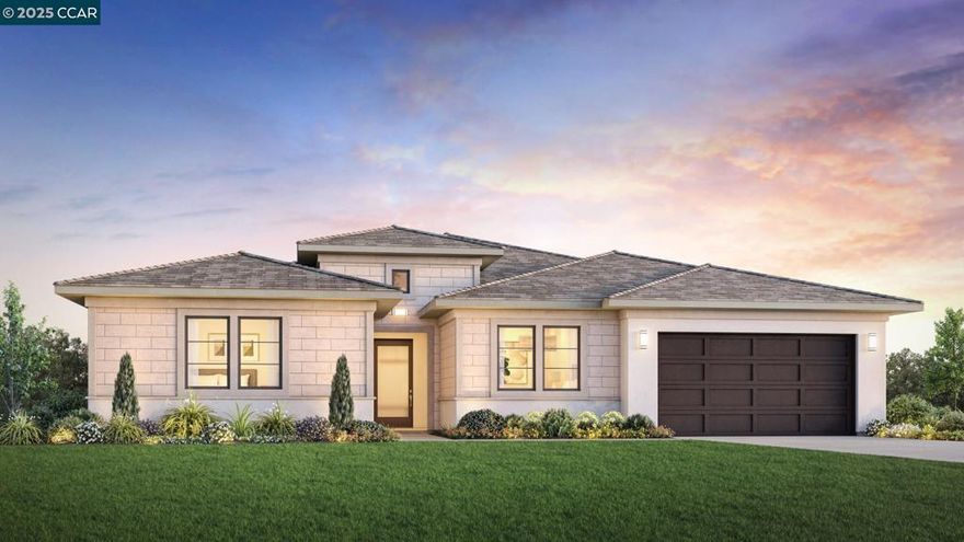 Set in a secluded location surrounded by Morgan Hill's soft rolling hills and open space, Borello Ranch Estates is a luxury gated community. Located at the southern tip of the Silicon Valley in Morgan Hill, an abundance of parks, golf courses, walking/biking trails, recreation centers and easy access to freeway and public transportations. An expansive great room is at the heart of this home. The home’s welcoming foyer opens onto the expansive great room with coffered ceiling, and multi-slide stacked door leads to desirable luxury outdoor living space beyond. Gourmet kitchen is open to a sizable casual dining area and features a large center island with breakfast bar, wraparound counter, white shaker style modern cabinets, and upgraded JennAir stainless steel appliances. Secluded primary bedroom suite are a generous walk-in closet and gorgeous primary bath with dual vanities, large soaking tub, luxe shower, linen storage, and private water closet. Secondary bedrooms feature roomy closets and private baths. Additional highlight include a large flex room with double French doors. Enjoy the 7,000+sqft  resort-style recreation center with impressive pool, spa, barbecue facilities, bocce ball/pickleball courts and many other amenities (Photo not of actual home/yard for marketing only)