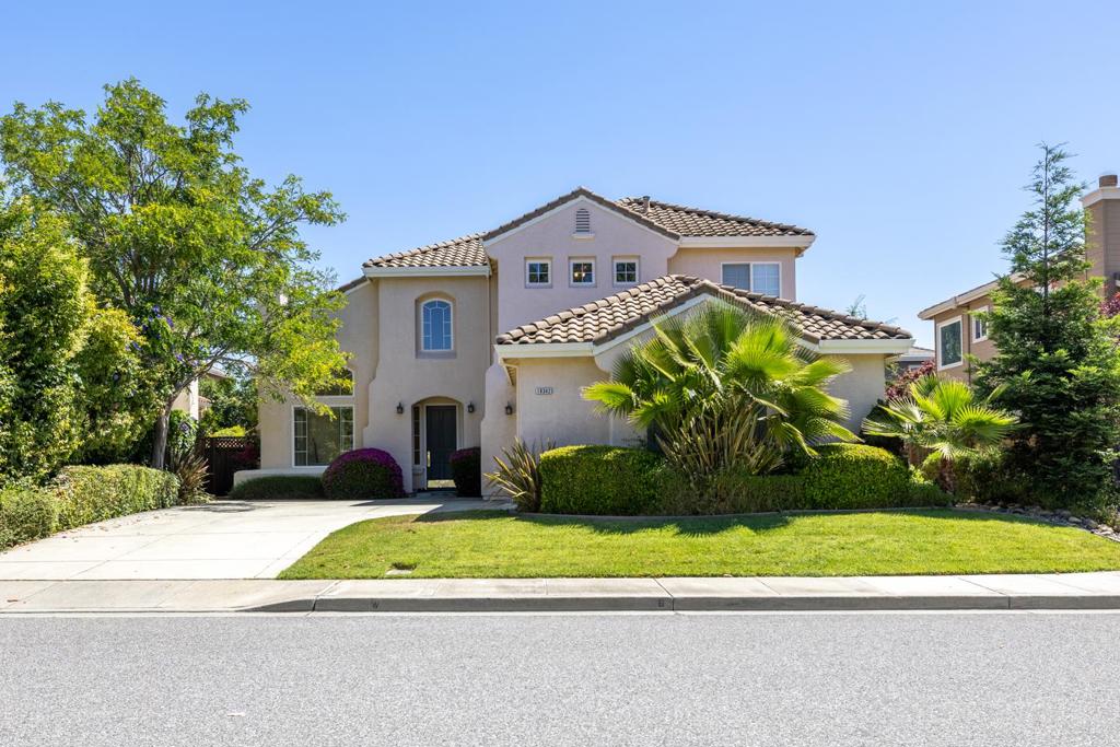 5 Bed, 3 full baths Gorgeous with 3 garages executive home in the much desirable Mission Ranch Neighborhood! Lovingly impressive home has a guest suite with a full bath on the lower level. Cherry hardwood floors with two gas fireplaces, plantation shutter & custom drapes blinds with decoration paint. Gourmet kitchen with granite island and Corian counters with stainless Stell appliances. Custom designed whole house water filtration system. Dual zone AC system, upgraded irrigation system for front and back yards. Just steps away from the neighborhood private park and playground. Walking distance to Nordstrom Elementary School, and also convenient to shopping and 101 access. This home is perfect for families. Don't miss the opportunity to own this well-appointed home in safety city and vibrant community.