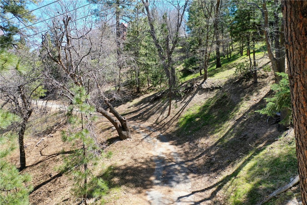 Large Matured Treed Vacant Lot with Desert and City Views. Ready to build your custom home and enjoy what Lake Arrowhead Woods has to offer.