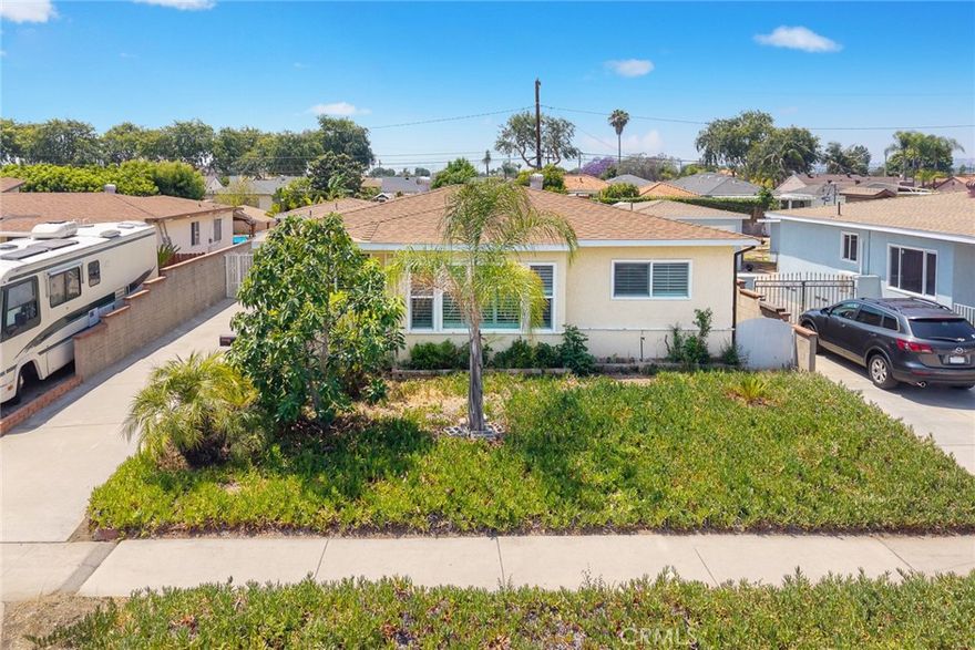 This beautifully upgraded home sits on a large, flat 7,783 SqFt rectangular lot in a quiet, well-kept

neighborhood. Move-in ready with an open layout and excellent potential for adding an ADU.

Step into a bright and spacious living room that flows into the dining area, filled with natural light. The

adjacent galley-style updated kitchen features quartz countertops, stainless appliances, and refreshed

cabinetry.

The primary bedroom includes a fully renovated ensuite bathroom, while two additional bedrooms share a

tastefully updated hallway bath. At the rear of the home is a cozy family room with a fireplace—ideal for

relaxing or entertaining. The property provides newer flooring, newer doors, windows and newer roof.

The inviting front yard includes a lawn, palm trees, and a fruit-bearing avocado tree. The expansive

backyard offers a covered patio and garden area, plus mature fruit trees, including orange, guava, jujube,

dragon fruit, and avocado—your own private oasis.

A detached, finished, and insulated two-car garage provides extra storage, and there&#39;s also dedicated RV

parking. Behind the garage is an estimated 16&#39;x18&#39; bonus space with cabinets, a cooktop stub-out, and a

3/4 bath—perfect for a workshop, studio, or flex space.

Conveniently located near the Rio Hondo Bike Path at the Bluff and close to Walmart, Home Depot,

Costco Business Center, Superior Grocers, restaurants, and schools.

A great opportunity for homeowners and investors alike. Don’t miss your chance to own this versatile and

inviting property!