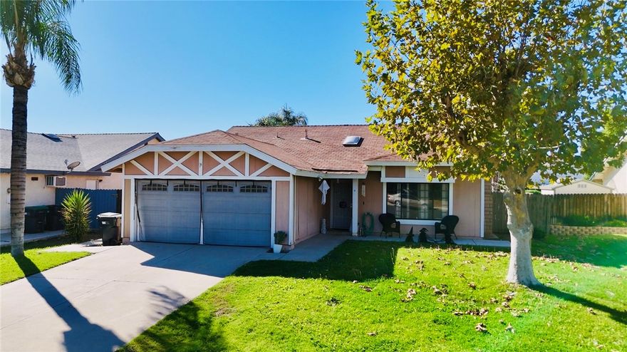 Beautiful home in the Community of Moreno Valley. This charming property features 3 bedroom 2 full bathroom offering comfortable living. The heart of this home is the spacious kitchen with a large island, perfect for holiday gatherings. Laminate flooring, fresh paint, carpet in the bedrooms, new vinyl fence, new large shed. large patio cover. This home is more than just a property, its an opportunity to embrace a wonderful lifestyle. We invite you to experience its charm  firsthand. Please contact us via Call or Text to schedule you private tour today!