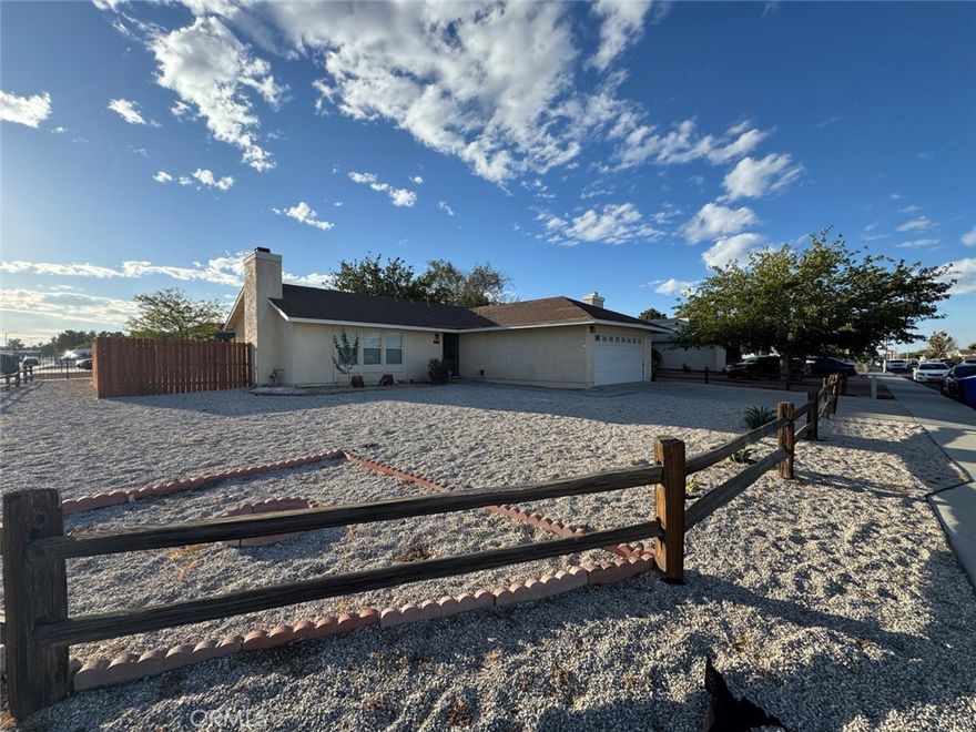 **Charming single-story Victorville home with modern updates!**



This renovated **single story two-bedroom, two-bath** offers comfort and convenience in a great location.



Inside, you’ll find a bright, open floor plan with spacious living areas and plenty of natural light. The kitchen and dining, and backyard space flow seamlessly, making this home ideal for everyday living and entertaining. Master bedroom is generously sized, and the bathrooms have been updated.



Recent improvements include new kitchen, quartz counters, stainless-steel under-mount sink, and appliances.  Other upgrades include new flooring, two-tone paint, and recessed lights.  Home has **Central A/C & heating** with fans in each bedroom for added efficiency.



The backyard offers plenty of room for outdoor enjoyment, gardening, or hosting gatherings.  Front yard has low water usage desert landscape. A convenient **attached two-car garage** provides ample parking and storage. 



Located close to **schools, shopping centers, and just a few minutes from freeway access**, this property combines practicality with charm — Excellent choice for a first-time buyer, starter home, downsizer, or investor.



Don’t miss the chance to make this Victorville gem your new home!