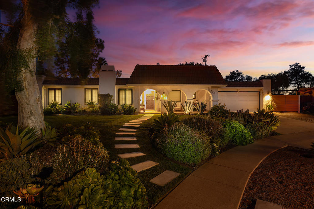 Curated Living at the End of the Cul-de-SacTucked away on a quiet cul-de-sac in a peaceful neighborhood, this thoughtfully renovated home offers stylish comfort and modern upgrades on an oversized lot. Enjoy HOA amenities including a pool, tennis courts, and a BBQ area.The designer kitchen features white oak cabinetry, Carrara marble countertops, an Ilve Italian range, a Fisher & Paykel refrigerator, and Portola Paints Roman Clay walls. The living room is anchored by a concrete floating hearth and gas fireplace, accented by black steel beams and wide-plank white oak floors throughout.Retreat to the spa-inspired primary suite with a steam shower and custom closets. All bathrooms have been tastefully remodeled with designer touches.Step outside to the private backyard and enjoy a cedar hot/cold plunge, cedar dining and sun decks, a copper outdoor shower, citrus trees, lavender, and steel & cedar gates. Drought-tolerant landscaping with drip irrigation and raised beds complete this outdoor escape.Major system upgrades--including a newer roof, windows, furnace, tankless water heater, whole-house repipe, and generator wiring--offer ease of ownership.This home is designed for living well: grounded in nature, elevated by design, and ready to welcome its next chapter.