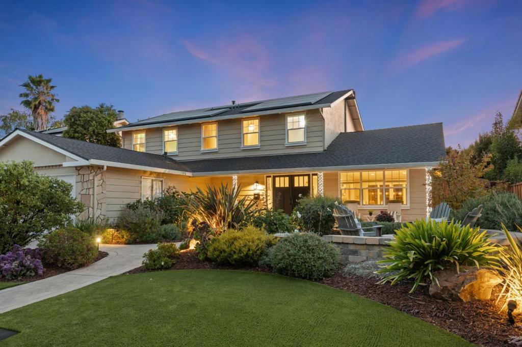 Welcome to this spacious 4-bedroom, 3-bathroom home offering 2,496 sq. ft. of comfortable living in the highly coveted Almaden Valley. Designed with both everyday living and entertaining in mind, this residence blends modern amenities with inviting indoor and outdoor spaces. Inside, the light-filled kitchen features a large island, induction cooktop, built-in oven, microwave, dishwasher, and refrigerator. A cozy fireplace and bay window enhance the living areas, while the utility room with washer, dryer, sink, and tub adds everyday convenience. The primary suite offers a relaxing retreat.Step outside to an amazing revamped backyard designed for year-round enjoyment. Entertain under the pergola, gather around two fire pits, grill at the built-in BBQ area, or take a dip in the solar-heated pool and spa with mood lighting. This backyard is truly a private oasis, and perfect for hosting birthdays, gamedays, or just casual nights with family & friends! Sustainable living features include solar heating for the home and pool, a solar power battery backup, and a Level 2 EV hookup. Located within the San Jose Unified School District, boasting excellent schools, this home offers the perfect balance of space, lifestyle, and community in one of San Joses most desirable neighborhoods.