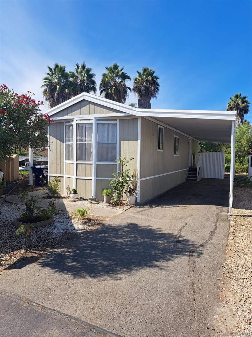 Remodeled manufactured home in desirable all age community. Springdale Estates provides lots of activities for the young and older. This park is under rent control through the city of San Marcos. The manufactured home has been beautifully updated throughout and shows pride of ownership. Monthly fee is 906.58