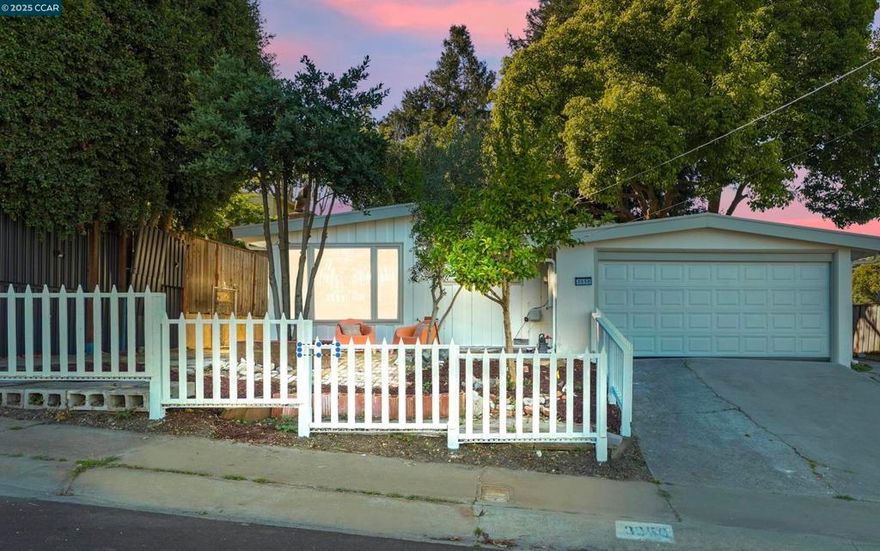 On the market for the first time in 33 years! 3950 Milton Ave. is ready for its new chapter. This classic 3-bedroom, 2-bath midcentury modern home is nestled in the heart of El Sobrante. With 1,140 sq. ft. of well-designed living space on an expansive lot, this property offers the perfect blend of character, comfort, and outdoor potential. Step inside to discover open, light-filled spaces that highlight the home’s timeless architecture and clean lines. The inviting living area features large windows that bring in natural light and frame serene views of the surrounding greenery. The kitchen connects effortlessly to the dining and living spaces, creating a seamless flow for everyday living and entertaining.Three spacious bedrooms provide flexible options for family, guests, or a home office. The two full bathrooms maintain a crisp, modern feel with room for your personal touch. Outside, enjoy a generous backyard ideal for gardening, play, or relaxation under the trees. The large lot offers endless opportunities, from outdoor dining areas to future expansion. Located just minutes from Wildcat Canyon hiking trails, local parks, shopping, and dining, this home offers the best of East Bay living, peaceful, nature-connected, and convenient.