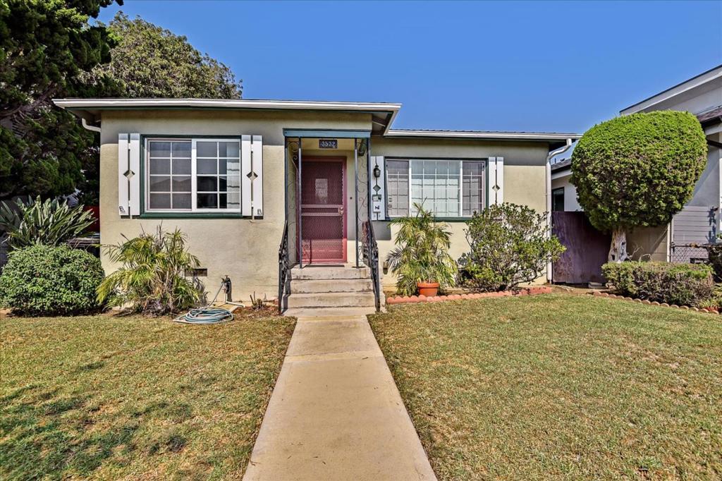Beautiful 3-bedroom home in the vibrant Mar Vista neighborhood, now ready for love! Oozing with early 20th-century charm, this bright home makes indoor lounging a delight with the cool ocean breeze entering the picture windows. Home cooking is a delight with the full eat-in galley kitchen equipped with kitchen appliances, spacious countertops, and generous cabinetry. Soak up the sun in the spacious yard, perfect for barbecues and morning exercise. For your laundry needs, a washer and dryer are also installed and ready to use. Three good-sized bedrooms, all with spacious sliding door closets, ready to give a great nights rest. The master bedroom comes with an ensuite with dual vanities and a glass-enclosed shower. Your new home is perfect for planting roots and is in a bikeable location. Tons of dining options restaurants, errands, grocery stores, and shopping are all easily accessible. Minutes away from the beach!