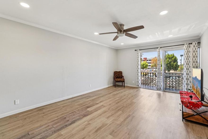 Centrally located in the heart of Chula Vista, this spacious condo is just steps from Scripps Hospital and close to military bases, shopping, major freeways, the popular Third Avenue breweries and restaurants, and the famous Tacos El Franc. Recently painted and move-in ready, it includes all appliances. The bathroom has been tastefully updated, and the unit features a private balcony, one assigned parking space, and is located in a VA-approved complex with an elevator and community laundry. A perfect blend of comfort and convenience in a prime location!
