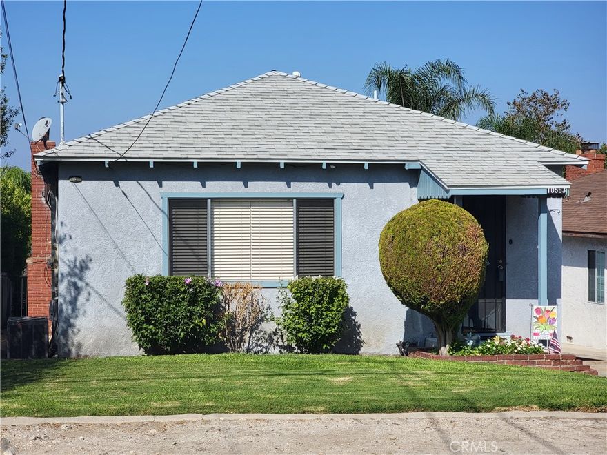 PRICE IMPROVEMENT! Charming home in desirable location!  Kitchen and bathroom have been remodeled.  Original hardwood floors have been refinished.  Central heating and air-conditioning.  New roof and water lines repiped.  Large living room with fireplace and shaded patio area are great for entertaining.  Fruit trees in backyard.  View of City lights and great view of mountains.  Connected to Public Sewer.  Convenient location to schools and freeways.  Plenty of parking and enough space for an ADU to be added to the back of the property, and will provide a conceptual design of a 2 Bedroom, 2 Bath ADU.