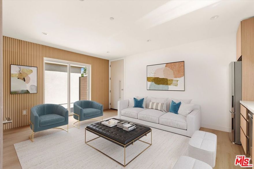 Be the first to live in this beautifully crafted, newly constructed ground-floor home, thoughtfully designed for modern comfort and effortless living. This 2-bedroom, 2-bathroom home features a seamless open-concept layout and stylish, contemporary finishes. Step inside to discover European-style cabinetry, warm natural wood tones, durable vinyl plank flooring, and sleek modern appliances. The home complete with a full-sized washer and dryer, drought-tolerant desert landscaping, and a private patio perfect for relaxing or entertaining. With direct ground-level access, this home is ideal for anyone seeking a clean, elevated lifestyle in a prime Sherman Oaks location.