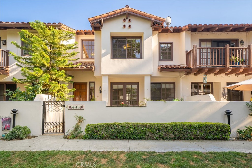 Welcome to this wonderful North Glendora townhome located in the gated community of Rancho del Bougainvillea. Close to APU, Citrus College, and Metro Gold Link and walking distance to the Downtown Glendora Village, Schools, and Parks. The main floor features a formal living room with fireplace, and French doors leading to front patio area. The spacious kitchen has tile counters, dining area, and slider door leading to private balcony. Upstairs has two spacious primary suites both with full bathrooms. On the bottom floor you have direct access from the garage, laundry closet, and the third bedroom. The community features a pool and spa, lush grass area, and clubhouse.