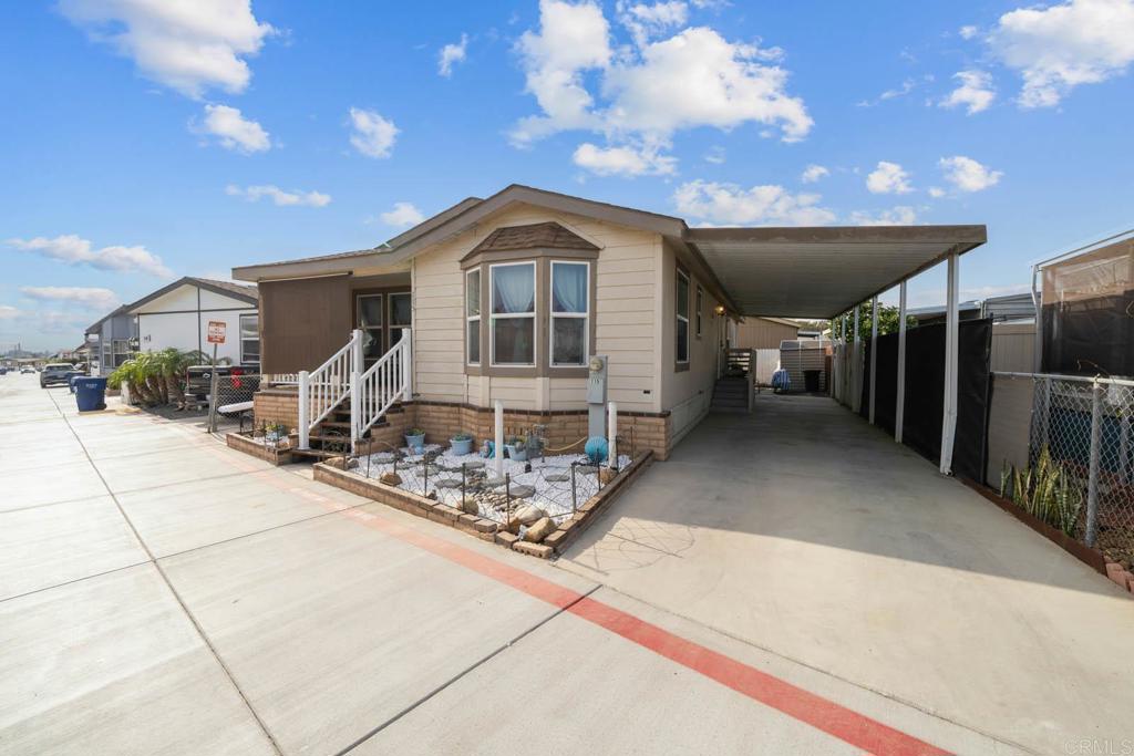 Welcome to this well-maintained 2008 manufactured home located in an Low Space Rent - All Ages Community. Conveniently situated just 15 minutes from the beach and close to Silver Wing Park, Imperial Beach, shopping, dining, schools, and freeways. Easy access to the U.S.-Mexico border makes this home ideal for commuters. Inside, you’ll find a bright and open floor plan with a large living area perfect for gatherings. Features include dual-pane windows, two A/C units, new ceiling fans, a renovated shower, and a washer & dryer included. Step outside to enjoy your private deck and low-maintenance yard with persimmon and lime trees, a sprinkler system, and parking for up to three cars. Community Amenities: Pool, Jacuzzi, gym, and recreation room. Space Rent: Approximately $1,100/month Contact today to schedule a showing!
