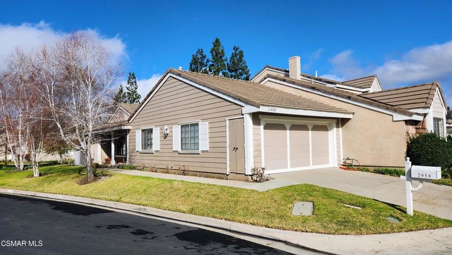 Beautifully and thoughtfully updated single-story, 3-bedroom, 2-bathroom townhome located in the picturesque Stoneybrook community. Situated along the tranquil brook in a meticulously landscaped setting, this home offers a serene and private atmosphere while being centrally located in the heart of Westlake Village. Just minutes from shopping, dining, theaters, golf courses, and the lake, this location is second to none. The home has been freshly painted and features new carpet throughout, enhancing its bright and inviting interior. The gourmet kitchen is a chef's dream, complete with high-end KitchenAid appliances, sleek countertops, and a movable center island, offering both functionality and style. Both bathrooms have been thoughtfully updated with modern fixtures and finishes. Sliding doors in the living room and French doors in the kitchen open to a peaceful, landscaped patio, providing a seamless indoor-outdoor living experience with views of the serene brook and pool. A central atrium brings in an abundance of natural light, creating a warm and welcoming atmosphere throughout the home. The spacious primary suite features vaulted ceilings, a large walk-in closet, and a peaceful retreat-like ambiance. The Stoneybrook community offers lush greenbelts, a serene brook with fountains and waterfalls, and well-maintained walking paths, creating the perfect environment for peaceful strolls and relaxation.
