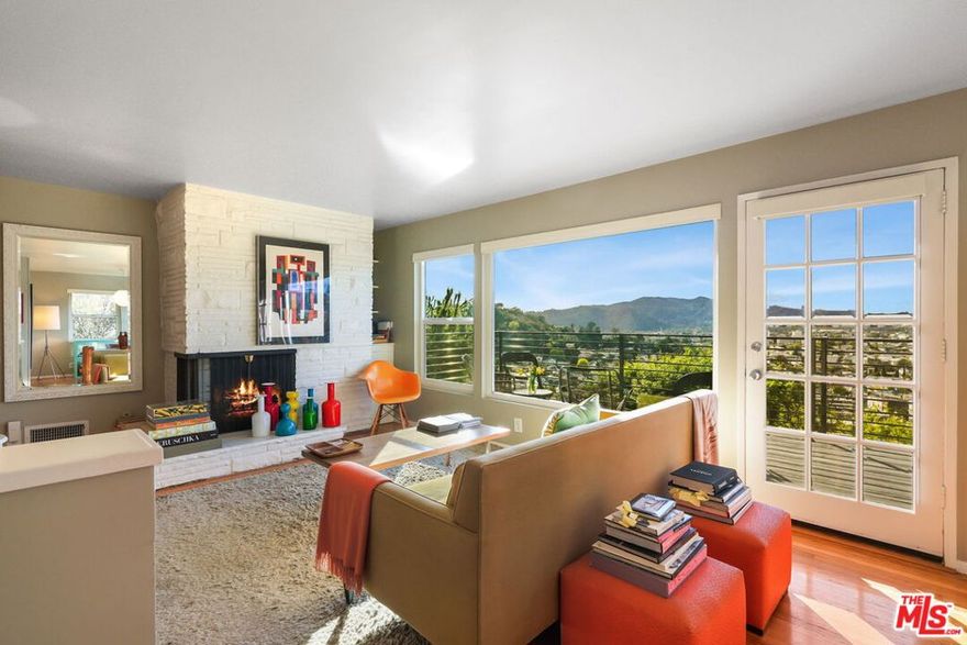 Available for short-term (3-6 months) or long-term lease, this turnkey hillside escape in the coveted Adams Hill neighborhood offers maximum flexibility to suit your lifestyle needs. This charming and spacious 3-bedroom, 2-bathroom home comes fully furnished (with the option to lease unfurnished as well) and thoughtfully appointed perfect for anyone seeking a stylish, move-in-ready rental with all the comforts of home. Enjoy sweeping views from nearly every room, plus two expansive view decks ideal for sipping morning coffee or taking in evening sunsets. The main level features a cozy living room with fireplace, an inviting dining area, and a well-maintained vintage kitchen with tile countertops. Central A/C and heat ensure year-round comfort, while tasteful furnishings throughout the home create a warm and welcoming vibe. The lower level includes a generous family room with a second fireplace, the third bedroom (complete with washer/dryer in the closet), and direct access to the lower view deck and private sparkling swimming pool. Surrounded by trees and grassy areas, the backyard offers a peaceful retreat ideal for relaxing or entertaining. Additional highlights include a spacious 2-car garage and a recently repaved driveway with off-street parking for up to 4 cars. Live just minutes from Eagle Rock, Highland Park, and downtown Glendale in one of the city's most charming hillside communities. Tenant is responsible for all utilities, owner pays for pool maintenance.