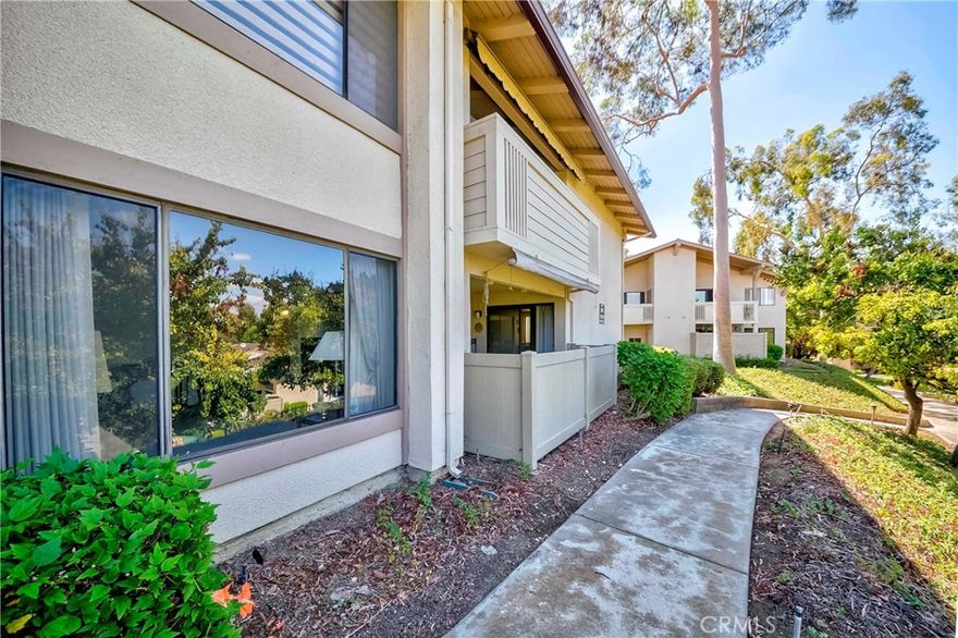 Welcome to " La Mirada Landmark" , 55+ Active Adults, 24/7 Gate Guarded Security.   2 Bedroom 2 Bathroom  1091 Square Feet, Unit is  Ground Level.

 Unit is Very bright and airy ,  The  Spacious  Living Room beautiful  "Tree View View."   Modern Kitchen with granite counter top with good size

 Dining  Area.  Spacious  master bedroom with own bathroom and large closet.   Detached  1 Car Single Garage  5-#6.  

 HOA include water and Trash Service.    HOA Amenity  Include-- Pool, Spa, Tennis Court , Pickleball ,  Extra---

 Across Street the La Mirada Golf Course, Close to Shopping Center and  Restaurants.        "  PROPERTY is being SOLD in AS-IS  CONDITION. "     

      HOT Water plumbing has copper pipes.    The Ceiling does not contain Asbestos.