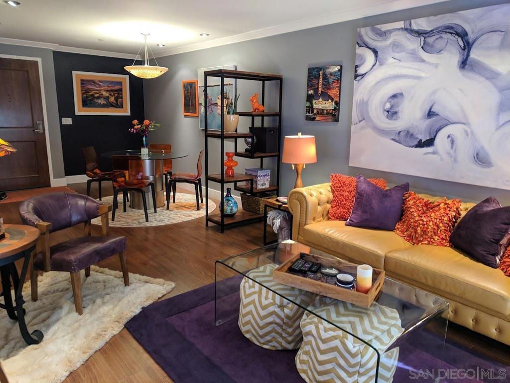 Welcome to this bright and spacious condo located in the heart of San Diego’s desirable Marina District. This corner unit offers 890 sq. ft. of living space with only one shared wall and no unit below for added privacy. Inside, you’ll enjoy an open layout with wood and tile flooring, a cozy fireplace, a large private patio perfect for relaxing or entertaining, granite countertops, ample cabinet space, and the convenience of an in-unit washer and dryer. This rental also includes one assigned parking space in the secured garage for your peace of mind. Step outside and experience the best of downtown living with Seaport Village, Gaslamp Quarter, Little Italy, and the waterfront all just a short walk away. The secure building offers easy access to public transit, shops, restaurants, and entertainment, making this home the perfect combination of comfort and convenience. Don’t miss your chance to live in one of downtown’s most sought-after neighborhoods!