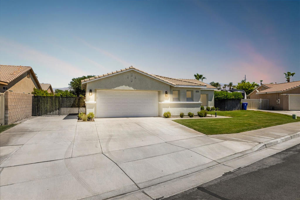 This home is the envy of North Indio. Call me to find out why. Located in one of North Indio's most coveted and rarely available neighborhoods, this fully renovated home offers a prime opportunity--perfect for homeowners, investors, and short-term rental enthusiasts alike. With no HOA, no Mello-Roos, low property taxes, and zero restrictions on short-term rentals, this property delivers unmatched freedom, value, and potential. Set on a peaceful cul-de-sac in the exclusive Villas Estate at Shadow Hills, this stylish 3-bedroom, 2 bath home features 1,512 sq. ft. of elevated living space, soaring vaulted ceilings, and a light-filled open layout that blends comfort with contemporary flair. At the heart of the home, a chef's kitchen stuns with quartz countertops, modern cabinetry, and stainless steel appliances--perfect for hosting or relaxing. The bathrooms are beautifully updated with custom tile, Artos fixtures, and sleek vanities, creating a spa-like retreat. Sitting on a spacious 7,405 sq. ft. lot, the property offers a manicured backyard, RV parking, and plenty of room to expand. Located within the IID electric district, you'll also enjoy substantial savings on monthly utilities. Ideally positioned just minutes from Fantasy Springs Casino, Terra Lago Golf Club, festival grounds, polo fields, Starbucks, shopping, and the I-10 Freeway--this home puts you in the center of it all, yet tucked away in tranquility. Homes in this neighborhood are incredibly rare--and in this condition, even rarer. Whether you're buying for lifestyle or income, this is the opportunity you've been waiting for. Schedule your private showing today before this one disappears!