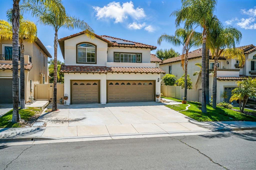 Temecula Gem! Fully Upgraded Redhawk Pool Home. Welcome to your dream home in the coveted Redhawk community of Temecula! This stunning two-story residence is packed with upgrades, many of which are brand new within the past year. Enjoy peace of mind with a new roof, solar panels, pool heater, pool pump, new fencing, and more. The master bathroom has been completely renovated, and additional kitchen cabinets and built-in living room cabinets provide added convenience and style. Other recent updates include a new pergola, pool safety fence, dishwasher, refrigerator, and a refreshed sprinkler system. Situated within the award-winning Great Oak School District, this home offers the ideal mix of elegance, functionality, and comfort. The open floor plan features quartz countertops in the kitchen, durable laminate flooring, and two refinished balconies. The chef-inspired kitchen includes a large center island, newer stainless-steel stove, oversized sink, newer oven and microwave, and two walk-in pantries for all your storage needs. The inviting living room, complete with a cozy fireplace, is perfect for relaxing or entertaining. Large windows throughout the home flood the rooms with natural light and provide sweeping views of the stunning mountain landscape. With newer, energy-efficient A/C units (just three years old), you’ll stay comfortable year-round. Step outside into your private backyard oasis, featuring a sparkling pool with a rock waterfall—perfect for hosting guests or simply enjoying serene afternoons by the water.