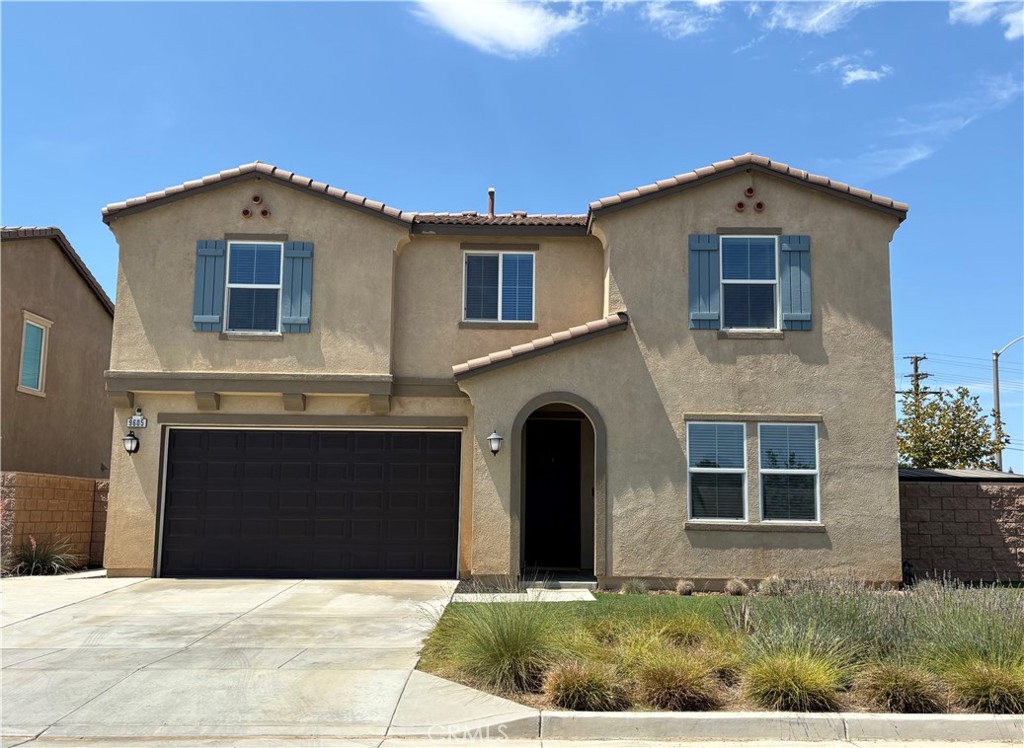 Woodcrest Pool Home in the Madeira community! This gorgeous home has a private resort style pool with Baja shelves, seating and a sunken gas fire pit. The family room has a split patio door that provides a great view of the backyard, an electric fireplace and custom built-in shelving. Main floor bedroom & bathroom with a walk-in shower. Open kitchen with an island. Laminate wood flooring downstairs. Upstairs laundry & Loft. Primary suite with walk-in closet, separate walk-in shower and soaking tub. Lease includes Solar, Pool service, pest control, Vivant security system & Tesla super charger. Easy to maintain artificial lawn front and back. Nearby community park.