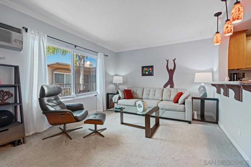 Looking for a stylish, move-in-ready place in a great location? This top-floor condo has everything you need—and a few things you’ll love. The open kitchen features granite countertops, stainless steel appliances, bar seating, and pendant lighting, perfect for cooking, entertaining, or just hanging out. All of the appliances are included, so you’re set from day one. You’ll also get your own assigned parking spot. Kick back by the cozy fireplace, enjoy the touch of crown moulding, and stay cool all summer with AC.  Central location with easy access to transit, freeways, restaurants, and shops—it’s all just minutes away from this gated community. If you’re looking for comfort, convenience, and a little extra style, this place checks all the boxes.