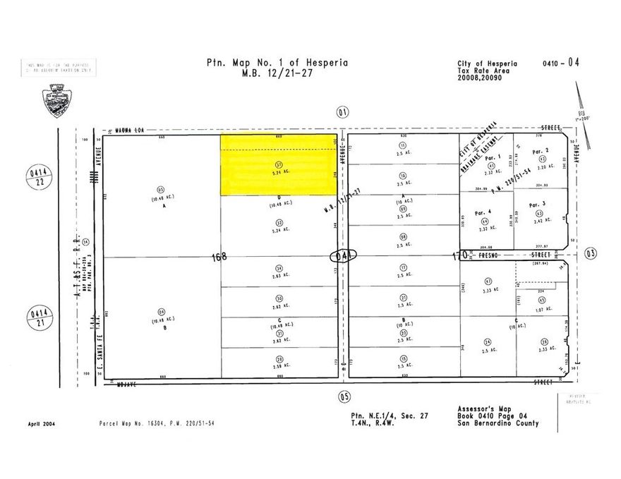 ±5.24 acres of vacant land zoned General Industrial (I-G), ideally positioned at the corner of C Avenue and Mauna Loa Street in the City of Hesperia. This corner lot lies within the city's established industrial district—bordered by Santa Fe Avenue East and I Avenue—and benefits from paved access along C Avenue and a portion of Mauna Loa Street.
The General Industrial zoning allows for a wide range of heavy industrial uses, including manufacturing, fabrication, assembly, warehousing, distribution, and outdoor storage—making it well-suited for an owner/user or investor seeking to capitalize on the High Desert’s growing industrial demand.
With low vacancy rates and strong absorption in the market, the area is seeing increased activity fueled by regional logistics expansion and major transportation routes including I-15 and US-395. Future infrastructure improvements, such as those outlined in the Hesperia General Plan Update and the nearby High Desert Corridor, further enhance long-term development potential.
Seller may consider offering financing with a minimum 40% down, presenting a flexible opportunity for qualified buyers to secure a strategically located industrial parcel in a high-growth area. Buyers to independently verify all utilities, zoning, and permitted uses.