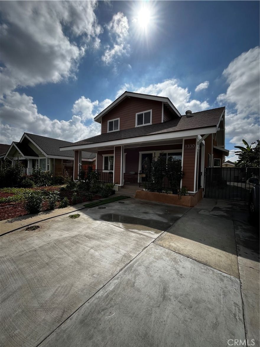 Superior Quality New Construction from New Foundation Footings to New Roof and everything in between!  Permits, plans and certificate of occupancy available!  Newly rezoned R3 lot allows 3 houses to be built on this HUGE lot!  Long Front Porch with epoxy flooring to relax outdoors behind the lushly landscaped front yard where Banana Trees and Watermelon grow.  The fully fenced and gated secure backyard boasts grass, watermelon vine, Avocado and Lime Trees.  New Construction consists of 4 bedrooms, 3.5 baths with Oversized Livingroom!  First floor offers 3 bedrooms, 2.5 baths while second floor boasts a Massive Master Suite with Spacious Retreat and Full Bath!  Full Copper Plumbing, New 220 Amp Electrical Panel with two separate meters for adding an ADU in the backyard!  Stunning Gourmet Kitchen with Gleaming Quartz Counters, Custom Lighting, Breakfast Bar, Stainless Appliances, Gas Stove, Double Sink, and Slow-Close Cabinets with Corner Lazy Susans.  Dual Paned Windows, Luxury Laminate Faux Wood Flooring, Raised Panel Doors, A/C, Mirrored Closet Doors, Smooth Ceilings, Ceiling Fans, Recessed Lights, Base and Crown Accents, and Water Conserving Fixtures throughout!  Separate laundry room behind kitchen with gas and electric hookups.  Long 8-car driveway leads to detached 2-car garage with Raised Panel Side Door ready for your ADU conversion!  Additional Unpermitted Studio Unit in backyard will be delivered vacant at close of escrow.  Close to schools, parks, shopping, restaurants, transportation, entertainment, and freeways.  WHAT are you waiting for?