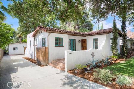 RENTERS DREAM! Old World charm meets modern luxury living in this turn-key Spanish Single Family Residence, WITH a SEPARATE LARGE UNIT/ADU, which you can either rent-out and make money sub-rentng . . . OR use as an art or music studio/office! Welcome to 98 and 100 Tremont Street, your Pasadena paradise. An effortlessly paved driveway gives way to Saltillo tiles as your window to this remarkable residence. The impressive wood and wrought iron front door guides you through the first of the dual dwellings. Upon entrance is a visual sensation straight from a page of leisurely literature. Gather around the brick fireplace, remark at the high ceilings, or cater to a crowd in your charming kitchen, complete with stainless steel appliances, custom cabinetry, and courtyard views. Once outside, you can catch yourself perched under the pergola, or using your green thumb amongst the many fruit and olive trees. Just within eyesight is the second residence, a 515 square foot guest-home boasting its own gas/electric meters, grandiose kitchen, and bathroom. Whisk yourself away to this suburban villa, which is conveniently located near major freeways for commuting, The Rose Bowl for sports fans, cute cafes for coffee, and multiple trailheads for the adventurous types.