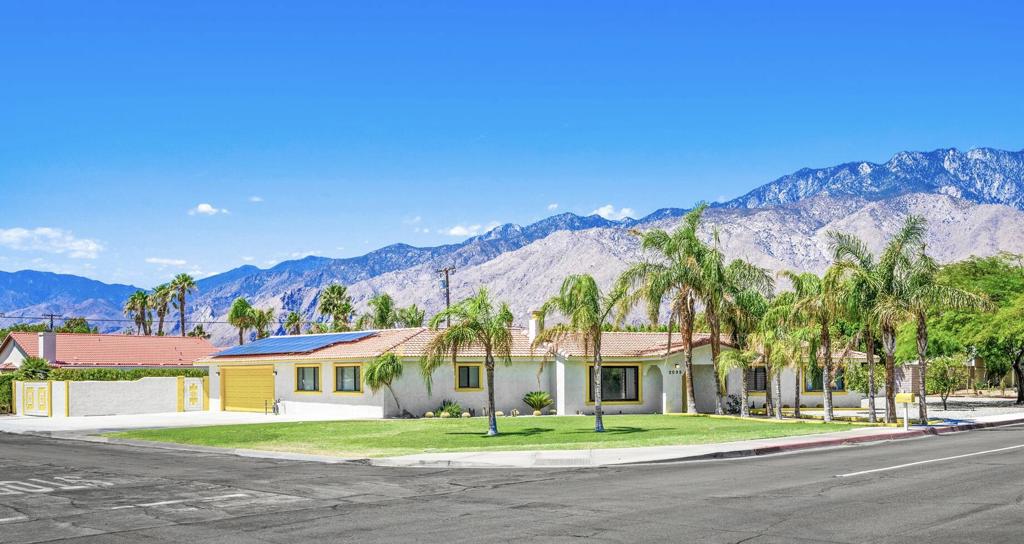 NO WAITLIST -- Dream Property in Ranch Club Estates | Short-Term Rental ReadyLocated on a private corner lot spanning over half an acre, this fully furnished, short-term-rental-ready home in the highly sought-after Ranch Club Estates offers the perfect blend of privacy, exclusivity, and income. With paid-off solar, $56K in future bookings, and no STR permit waitlist, this is a rare turnkey opportunity for both investors and lifestyle buyers.- Solar Panels Paid Off - Enjoy savings of $800+per month (no electric bill)- Private Regulation-Size Pickleball Court - One of only a few in Palm Springs; an exclusive, resort-style amenity- Spacious 625 sq. ft. Climate-Controlled Game Room - Ideal for entertainment or guests- Easily Convertible to Four Bedrooms - Perfect for maximizing rental income- $56,000 in Future Bookings - Transferable to the new owner- Corner Lot on Over Half an Acre - Exceptional privacy, space, and curb appeal- RV Access - Ample room for parking or recreational vehicles- Potential for Casita or Second Home - Endless possibilities for added value- Sold Turnkey Furnished - Move right in or start renting immediately- No HOA and Not on Lease Land - Full land ownership with no added fees- Expansive Chef's Kitchen - Designed for entertaining and culinary enthusiasts- Volleyball Court - Expansive outdoor recreation area for guests and gatherings- Brand-New Dishwasher and Oven - Recently installed upgradesDon't miss this exceptional opportunity to own a private, resort-style Palm Springs property combining luxury, income potential, and one of the most exclusive amenities in the city -- a regulation-size pickleball court with no STR waitlist.