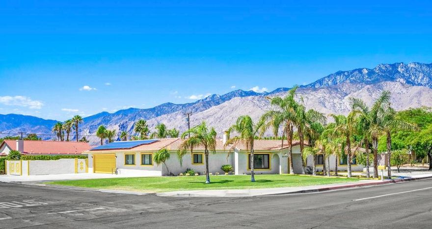 NO WAITLIST -- Dream Property in Ranch Club Estates | Short-Term Rental ReadyLocated on a private corner lot spanning over half an acre, this fully furnished, short-term-rental-ready home in the highly sought-after Ranch Club Estates offers the perfect blend of privacy, exclusivity, and income. With paid-off solar, $56K in future bookings, and no STR permit waitlist, this is a rare turnkey opportunity for both investors and lifestyle buyers.- Solar Panels Paid Off - Enjoy savings of $800+per month (no electric bill)- Private Regulation-Size Pickleball Court - One of only a few in Palm Springs; an exclusive, resort-style amenity- Spacious 625 sq. ft. Climate-Controlled Game Room - Ideal for entertainment or guests- Easily Convertible to Four Bedrooms - Perfect for maximizing rental income- $56,000 in Future Bookings - Transferable to the new owner- Corner Lot on Over Half an Acre - Exceptional privacy, space, and curb appeal- RV Access - Ample room for parking or recreational vehicles- Potential for Casita or Second Home - Endless possibilities for added value- Sold Turnkey Furnished - Move right in or start renting immediately- No HOA and Not on Lease Land - Full land ownership with no added fees- Expansive Chef's Kitchen - Designed for entertaining and culinary enthusiasts- Volleyball Court - Expansive outdoor recreation area for guests and gatherings- Brand-New Dishwasher and Oven - Recently installed upgradesDon't miss this exceptional opportunity to own a private, resort-style Palm Springs property combining luxury, income potential, and one of the most exclusive amenities in the city -- a regulation-size pickleball court with no STR waitlist.
