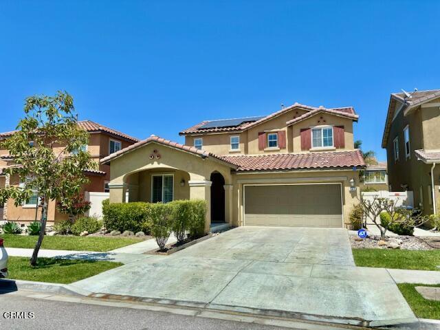 This beautifully upgraded two-story home offers 4 bedrooms, 3 bathrooms, and nearly 1,900 square feet of living space in one of Riverpark's most peaceful locations. Situated on a quiet street at the back of the neighborhood, this move-in-ready property features a spacious, free-flowing floor plan enhanced by recessed lighting, custom window coverings, and stunning wood-like flooring.The lower level includes a main floor bedroom and full bath, a generous family room, a formal dining room, and an oversized kitchen complete with granite countertops, a center island with bar seating, and plenty of cabinetry. The home also features air conditioning and a solar energy system to help keep utility costs down.Upstairs, you'll find three large bedrooms and a spacious laundry room. The primary suite includes a luxurious en-suite bathroom with dual sinks, a separate tub and shower, and a walk-in closet. Additional highlights include an attached two-car garage with a driveway, Tesla charger, and extra storage, plus a large backyard perfect for entertaining.Located in the desirable Riverpark community, this home is just a short walk from the vibrant Town Center featuring Century Theaters, Target, Whole Foods, Yard House, and Lazy Dog Restaurant. Residents enjoy access to new schools, parks, basketball and tennis courts, barbeque areas, fountains, and walking trails. Convenient access to the 101 freeway makes commuting easy. This home offers not just a place to live, but a lifestyle.Utility Responsibility:Water, sewer, trash, gas, and electric are tenant responsibility. Gardener provided for $60/month. HOA included, no move-in fee.Appliances Included:Refrigerator, microwave, range, and dishwasher (maintained by owner). Washer and dryer included (not maintained).Climate Control:Central air conditioning and heating.Garage and Parking:Two-car garage with full access, storage, and Tesla charger. Two additional driveway spaces and available street parking (observe posted signs).Pet Policy:Dogs and cats allowed upon owner approval. Pet information must be submitted for size, breed, and number. $500 deposit required.