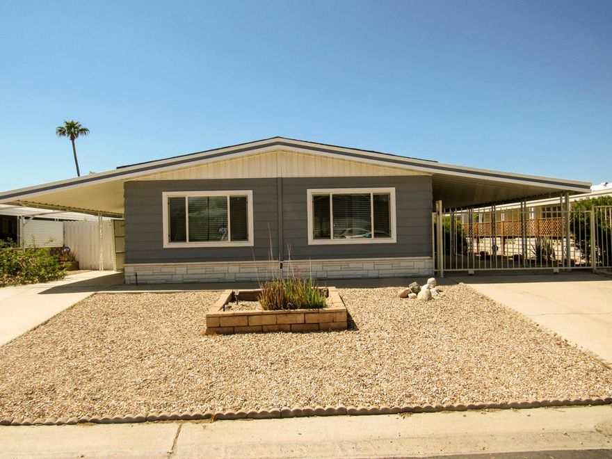 PRICED TO SELL QUICKLY! Great opportunity to own a home at a low price which is financeable!!!  This home already has a permanent foundation (433) for easy financing.  The home has dual pane windows except in the kitchen and features laminate flooring in the living and bedroom areas.  Tile is in the kitchen and family room/den area.  The primary bedroom has been enlarged.  Located on a quiet street which has easy access to the Clubhouse.  Enjoy free golf, internet, and trash with ownership.