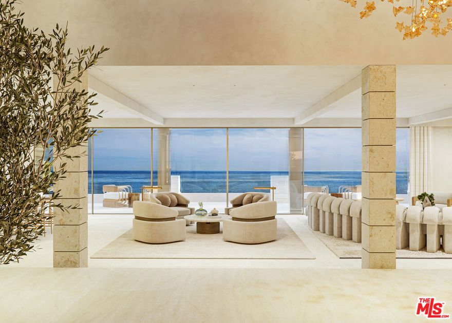 This exceptional 0.29-acre parcel on Malibu's coveted Carbon Beachknown as Billionaire's Beachis a rare offering with 60 feet of prime ocean frontage. Formerly home to Carbon Oasis, a five-bedroom, five-and-a-half-bath, 4,850-square-foot residence, the property was tragically lost in the Palisades Fire. Today, it presents a blank slate for a discerning buyer to reimagine the site into a bespoke coastal retreat. Reminiscent of an Aman-inspired spa retreat with a modern twist, the residence is designed as a waterfront oasis influenced by the worldly travels of its developer. A lush green wall facade welcomes guests upon entry, curating a glimpse into the Zen wonderland tucked behind closed doors. Unobstructed panoramic views of the Pacific Ocean are on display in nearly every room, with custom champagne-toned glass sliders by industry leader Styline blending indoors and outdoors. Every inch of the elegant living and entertainment spaces is thoughtfully crafted and covered from floor to ceiling with organic materials, including limestone flooring and walls clad in Onyx, split face travertine, and roman clay plaster finish, while the bedrooms are dawned in parquet walnut wood. A central interior pond designed by the world-renowned Danny Wang features a lush garden with a statement tree and a linear outdoor fireplace by Montigo designed to inspire peace and tranquility. Half a million dollars' worth of Eggersmann cabinetry is customized in the kitchen, closets, and laundry room. The gourmet chef's kitchen boasts Miele appliances plus a bar draped in exotic materials. The second-floor principal suite showcases those coveted Pacific Ocean views and offers dual closets, the owner's bathroom adorned in onyx and split face travertine plus a sunlight infrared sauna. Additional luxurious amenities and features within the state-of-the-art smart home include a Josh.ai speaker-controlled system, fitness room, custom glass wine vault, planned cantilever hot tub, and a guest cottage with two bedrooms and two bathrooms. Outdoors, find 60 feet of beachfront and views stretching from Palos Verdes to the Malibu Pier, along with an outdoor summer kitchen covered in Ipe wood, sub-zero, and wolf appliances. Billionaire's Beach is Malibu's most prestigious address and home to only about 70 lots with current and past high-profile owners. Ideally located, the residence is a short distance to Malibu hot spots, including Nobu and Soho House.