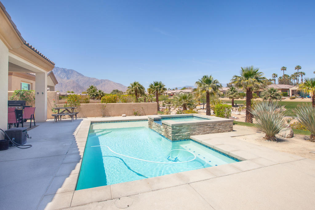 This long term 3 bedroom 3 bath home in Desert Princess Country Club is ready for you to move in. It has a modern open concept with an amazing pool and spa. Backyard is perfect for family get togethers or entertaining friends. Desert Princess Country Club has tennis, pickleball, golf and a lot more. The Clubhouse has a restaurant for your use. This is a must see.It is available furnished and unfurnished.