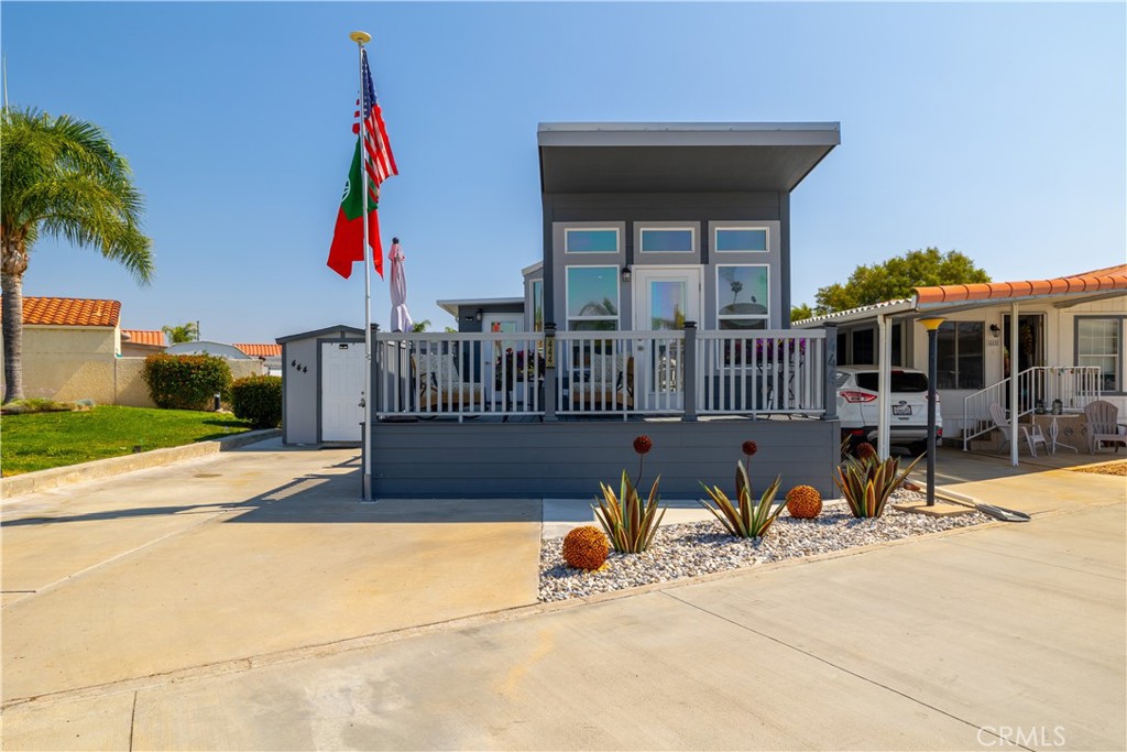 Welcome to this beautifully maintained 2022 Cavco Park Model home, perfectly situated on an "A" lot in the gated Mountain Shadows RV Resort, a vibrant 55+ community. This home is just steps from the second clubhouse, which features a gym, spa, and laundry facilities. The main clubhouse—just a short walk away—offers a saltwater pool, indoor spa, banquet room with indoor/outdoor kitchen, library with fireplace, and so much more!
Inside, you'll find stylish LVP flooring throughout, a bright living room with ceiling fan, and an open-concept kitchen with Corian countertops, upgraded white cabinetry, stainless steel appliances, a breakfast bar, and a convenient countertop dishwasher. The bedroom includes a mirrored closet, built-in drawers and cabinets, and a ceiling fan. Additional features include tinted windows for heat reduction and privacy, extra insulation, metal roof, a utility room with stackable washer/dryer, solar-lit steps and covered front porch, and a shed with power and lighting.
The low HOA fee of just $243.65/month covers water, trash, sewer, basic cable, internet, and access to all resort amenities—including organized dances, dinners, breakfasts, games, crafts, and more! Best of all, you own the land—no space rent!
This is an incredible opportunity for affordable and active retirement living with a welcoming community and top-notch management.
