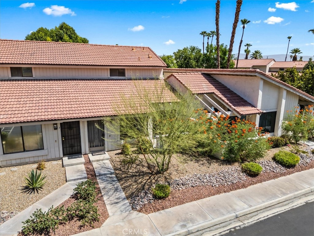 Desert Retreat in Prime Palm Springs Location. The bright and open living and dining areas flow to a private patio, ideal for relaxing or entertaining. The kitchen offers ample cabinet space, white appliances, and easy access to the patio for seamless indoor-outdoor living. Bedrooms feature large closets and abundant natural light. The community is surrounded by well-maintained desert landscaping and offers a peaceful, friendly atmosphere, along with resort-style amenities including a sparkling pool, soothing spa, and tennis courts. Conveniently located near downtown Palm Springs, residents enjoy easy access to shopping, dining, golf courses, hiking trails, and popular local events. Perfect for full-time living, a weekend retreat, or an investment property.