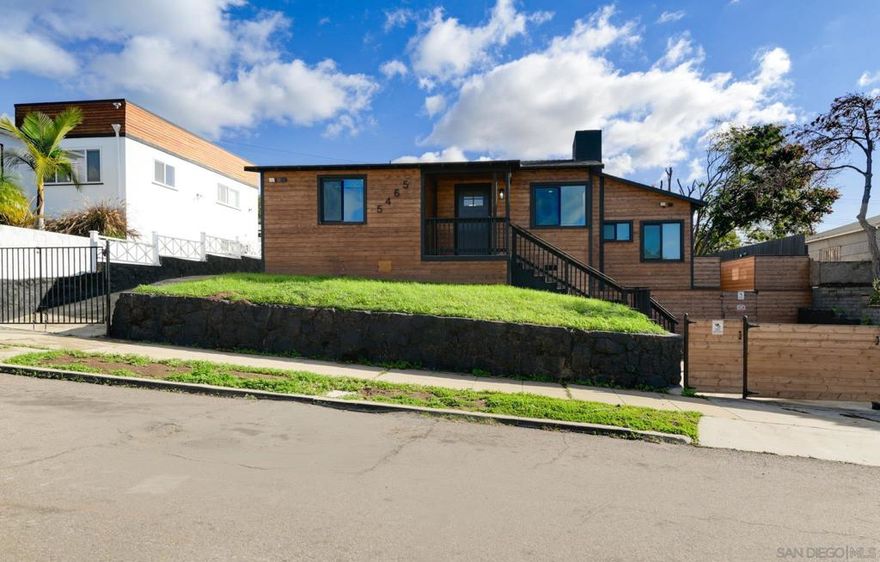 Complete Remodel! 4 bedroom/2 bath with a detached finished optional room. Home remodel fully permitted including detached optional office/gym/workshop/etc. Just in time for New Year, this lovely home features views of Coronado Bridge and Downtown from your living room. Fully upgraded galley kitchen, full size laundry closet, tankless water heater, and ductless energy efficient heating and air conditioning. Additonal upgrades include new flooring, new windows, new paint, light fixtures, kitchen cabinets, appliances, and bathroom vanities. 100% move-in ready. Perfect starter home or extended family potential. Live/work space with your detached office or gym. You do not want to miss. Must see!!