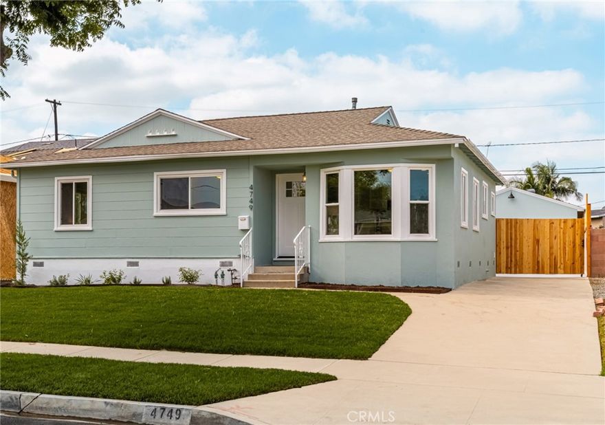 Welcome to this beautifully remodeled 3-bedroom, 1-bathroom home offering 1,217 sq. ft. of living space with an attached 2-car garage and a large backyard perfect for entertaining or future possibilities. Every inch of this property has been thoughtfully updated to combine modern comfort with timeless charm. Step inside and you’ll immediately notice the open, light-filled layout. The home features brand-new flooring throughout, fresh interior and exterior paint, and recessed lighting that creates a warm, welcoming ambiance. The living room provides plenty of space for gatherings, while the upgraded kitchen boasts new appliances, modern cabinetry, and stylish finishes designed for everyday living and entertaining. The three generously sized bedrooms offer comfort and flexibility, whether you need extra space for guests, a home office, or a creative retreat. The fully remodeled bathroom shines with contemporary design, blending functionality and elegance. Outside, the property truly shines with its fresh new landscaping and brand-new sprinkler system, giving the home excellent curb appeal and a lush outdoor environment. The expansive backyard offers endless possibilities—BBQs, play areas, gardening, or even room for future expansion. Additional upgrades include a fully updated bathroom, modern finishes throughout, and much more, ensuring this home is completely move-in ready. With its blend of fresh updates, functional layout, and outdoor potential, this home is the perfect place to begin your next chapter. Don’t miss your chance to own this turnkey property loaded with upgrades inside and out. Schedule a showing today and experience all it has to offer!