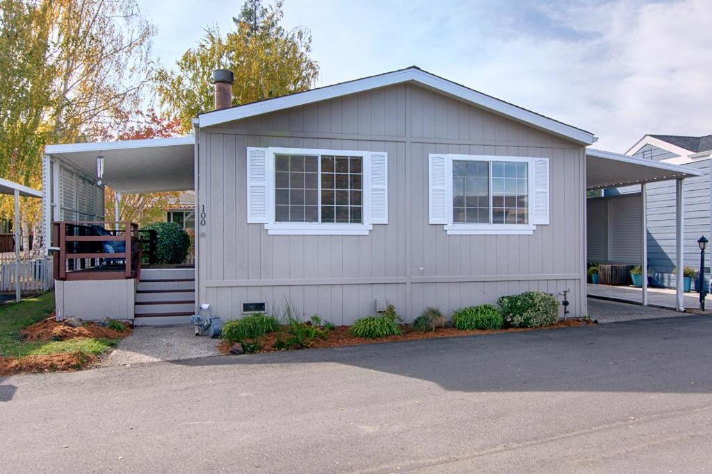 Location, location, location! Welcome to your charming new home in the heart of Spring Lakes Park, the countys premier Senior Co-op Park. This delightful home is ideally situated near the clubhouse, putting you just steps away from the year-round heated pool and an abundance of community activities. As you enter, a cozy covered deck leads you through the front door and into a spacious living room featuring a fireplace and a scenic view of the gardens across the street. The dining area offers both elegance and practicality, complete with a built-in china cupboard. Youll love cooking in the well-appointed kitchen, with its ample storage and counter space. The primary bedroom is a serene retreat with high ceilings, a large walk-in closet, and a spacious bathroom with a shower. A second comfortable bedroom also features a generous closet, while a well-placed hall bathroom and an expansive laundry room add to the convenience of this homes layout. Outside, youll find a sturdy storage shed and a lovely side yard, perfect for gardening or simply enjoying the outdoors. This home combines style, comfort, and practicality, making it an ideal choice for a vibrant and peaceful lifestyle in Spring Lakes Park.