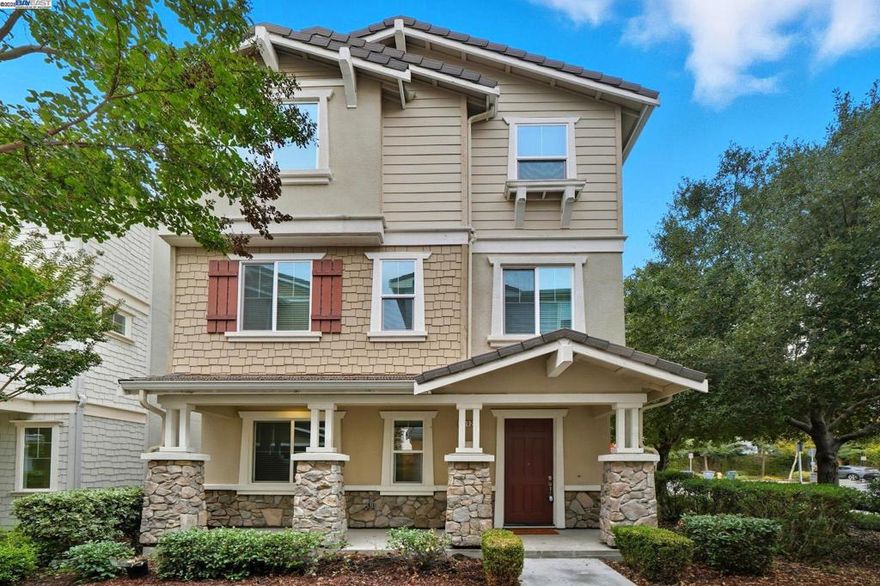 Welcome to this gorgeous Emerald Vista detached single-family home — one of the most affordable and desirable newer homes in Dublin! This beautifully updated 4-bedroom, 3.5-bath home features brand-new hardwood floors, fresh paint, and an open, light-filled layout. The first floor offers a bedroom with a full bath, ideal for guests or extended family. The second floor includes a bright living and dining area, a half bath, and a gourmet kitchen with stainless steel appliances, granite countertops, center island, and pantry. Upstairs, the primary suite showcases dual vanities, a soaking tub, separate glass shower, and a walk-in closet. Conveniently located minutes from freeway access, Dublin Library, parks, Costco, Walmart, Trader Joe’s, HomeGoods, and the Livermore Premium Outlets. Walking distance to top-rated Dublin High School. A move-in ready home offering modern upgrades, a prime location, and exceptional value — a rare find in Dublin!