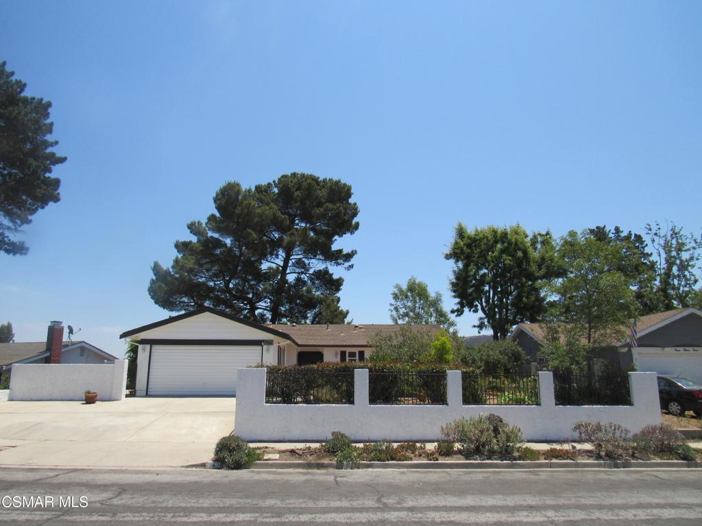 Best Value in Newbury Park under $900,000 for a single story home CURB APPEAL !!! Wow freshly painted inside and outside, lots of natural lite, solar tubes inside, great OPEN Floorplan with smooth vaulted ceilings with recessed lighting in the living room, very nice Kitchen area with island and upgraded cabinets, granite counter tops and appliances. laminate flooring with tile thru out, possible side garage / parking is available dual pane windows, inside laundry room wood burning fireplace, central air an heat Its about the Ambiance of this home, with really nice views all around the property, inside and outside... privacy, serenity,, side yard for special moments, private rod iron fence in the large front courtyard to view Boney Mt.. possible rv the side, but plenty of parking.. all the bedrooms have ceiling fans and mirrored closet doors. note the garage was converted to a family room with permits and reflected in the sq footage,note there is no garage, lots of value, good location, great price..