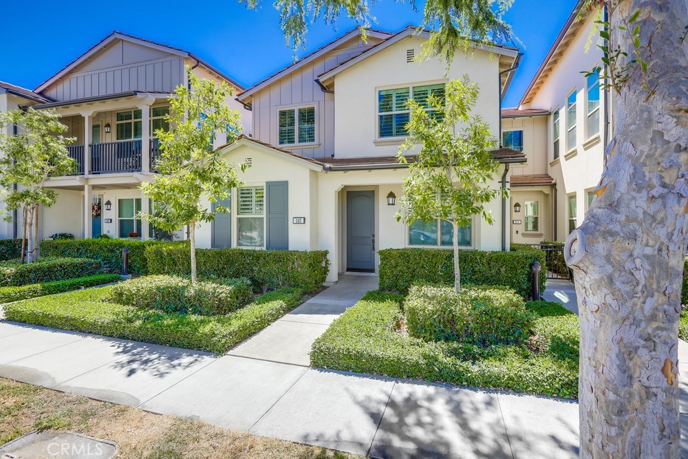 At 1,573 SF, this beautiful, open-concept condo is the largest floor plan in the Acacia community of Cypress Village. Built in 2014, this home offers 2 bedrooms, 2.5 bathrooms, and an additional den. It features upgraded floors downstairs, upgraded countertops with full backsplash, and plantation shutters throughout. Additional highlights include an upstairs laundry room, a direct-access two-car garage, and a covered front porch. This home is northeast-facing with ample natural sunlight and is ideally located near the Jeffrey Open Space Trail, which is perfect for biking, walking, and hiking. It is also conveniently located near many parks, as well as The Spectrum, The Market Place, Great Park, Retail Shops, and easy access to Freeways. Schools include Cypress Village Elementary School, Jeffery Trail Middle School, and Irvine High School. Cypress Village residents also have access to the following amenities: Olympic-size heated pools and spas, tennis courts, a clubhouse, BBQs, parks, playgrounds, and tot lots. Small pets are considered with an additional deposit and rent; refrigerator, washer, and dryer included.