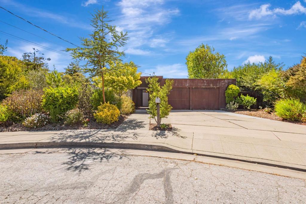 Tucked at the end of a quiet cul-de-sac on a spacious, level 9,635 sq. ft. lot, this 4-bedroom, 2-bath Eichler blends iconic mid-century modern architecture with exciting potential. Signature Eichler features include post-and-beam construction, a brick fireplace, and an open-concept layout that seamlessly connects indoor and outdoor living. The original kitchen and bathrooms are ready for your vision, while the expansive backyard offers mature fruit trees, space to garden or entertain, and room to expand. Ideally located near Highlands Elementary and the Highlands Rec Center with pool, tennis courts, playground, and community programs. Close proximity to Crystal Springs Shopping Center, Sawyer Camp Trail, Highways 280 & 92, and major employers including Snowflake, Salesforce, Meta, Visa, Franklin Templeton, Gilead, Genentech, Stanford, and Kaiser. The trampoline stays with the property.