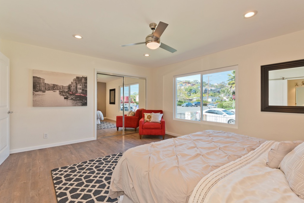 PRICE REDUCED! Beautifully remodeled Point Loma DUPLEX/TRIPLEX in mint condition! 2 separate units on 1 large lot! Both units offer brand new kitchens, quartz counters, stainless steel appliances, new bathrooms, windows, flooring, paint & covered parking! Front house features 3 Beds & 3 Baths, Central heat, AC & Laundry. Rear unit offers spacious 2 Beds/1 Bath, in-house laundry and ample storage. Low maintenance featuring artificial turf & separate meters. Close to schools, shops & restaurants! (See supp) Neighborhoods: Point Lomas Equipment: Dryer, Range/Oven, Washer Other Fees: 0 Sewer: Sewer Connected Topography: LL